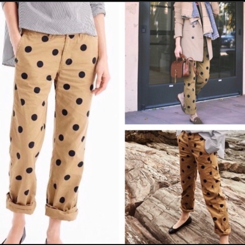 NWT Polka Dot Jcrew Chinos